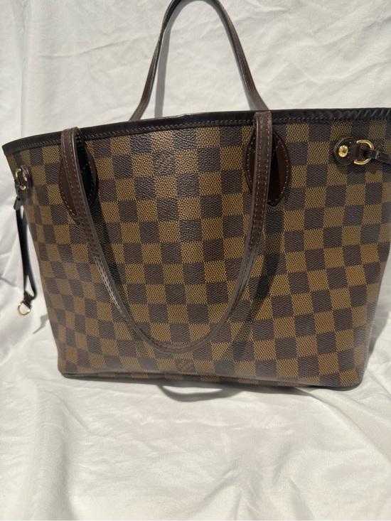 Louis Vuitton Handbags - Louis Vuitton Brown Damier Ebene Canvas Tote with Dark Brown Trim